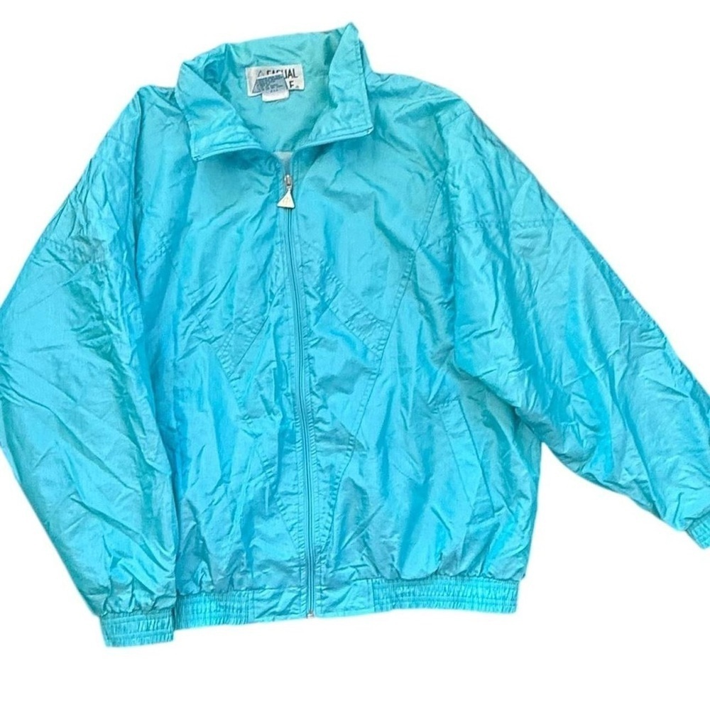 Vintage Blue Windbreaker Jacket